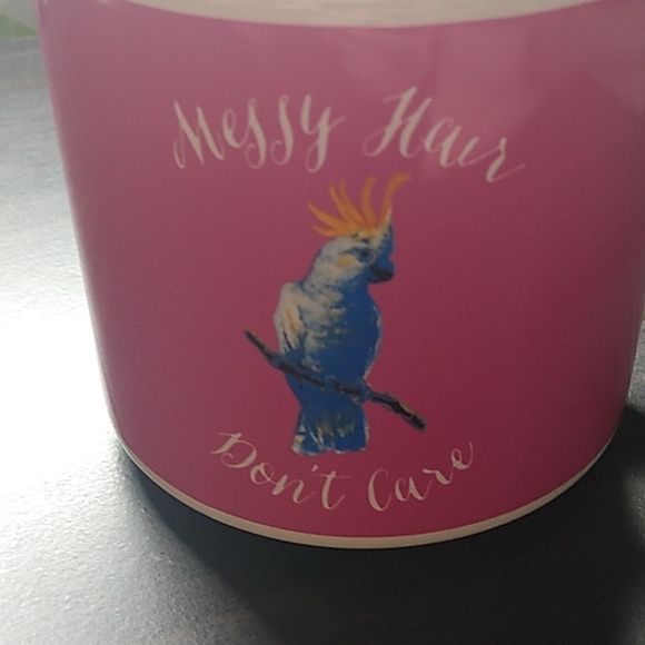 MESSY HAIR DONT CARE PARROT MUG - Picture 2 of 2